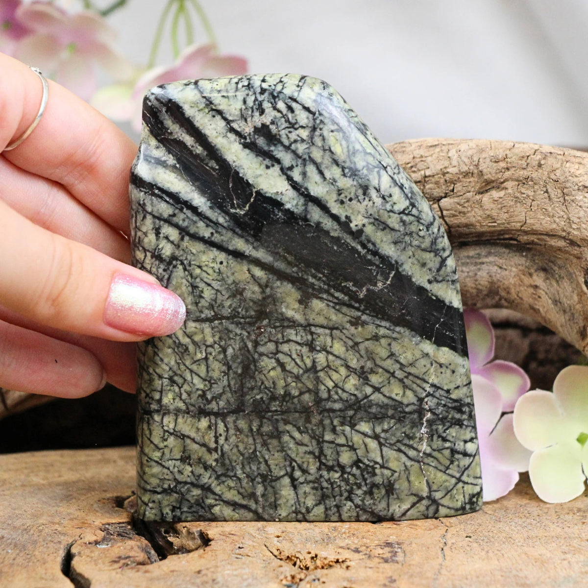 Jungle jaspis skulptur, 10 x 2 x 8 cm, 0,29 kg, nr 10