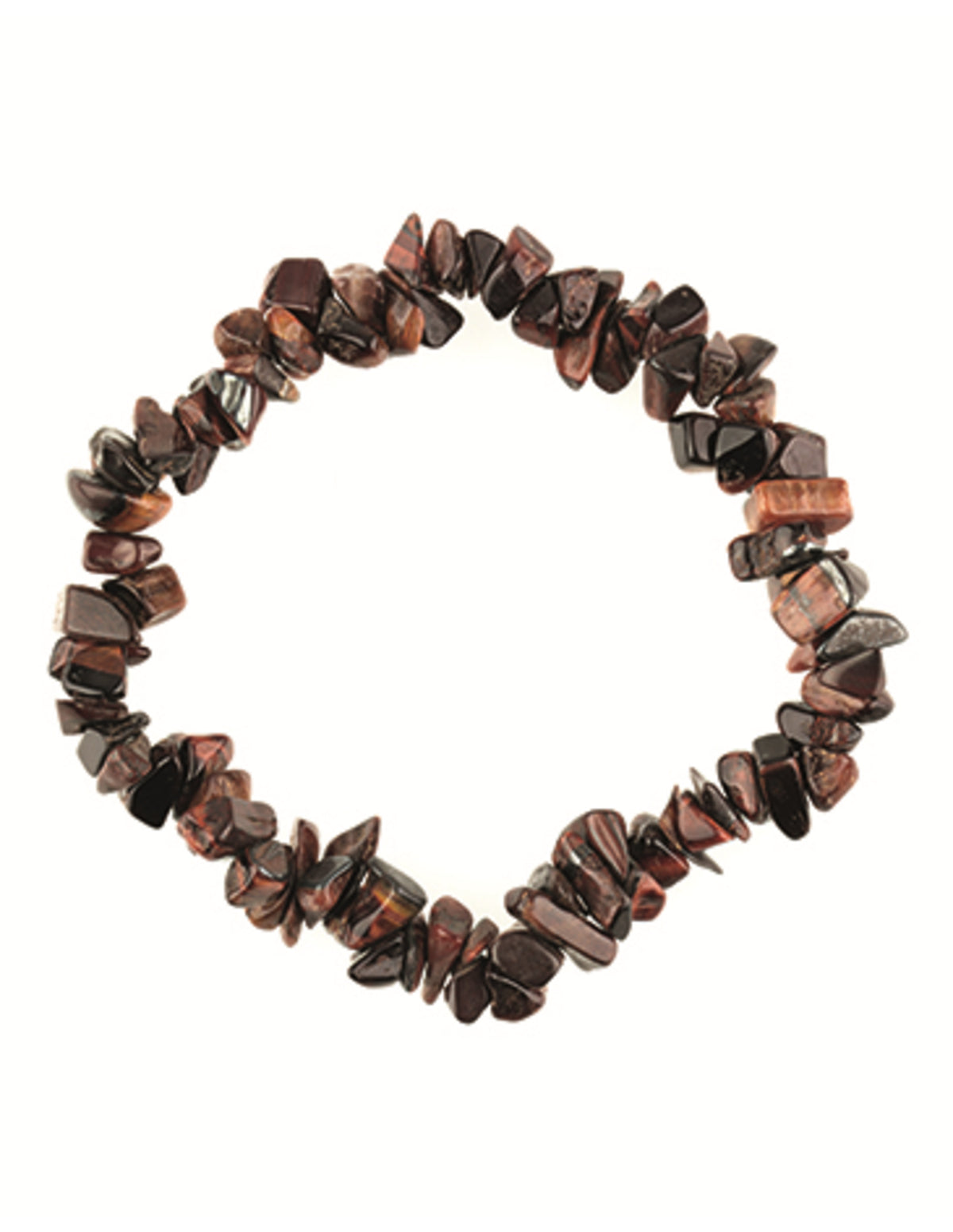 Röd tigeröga armband (kattöga), splitstenar 5 till 10 mm