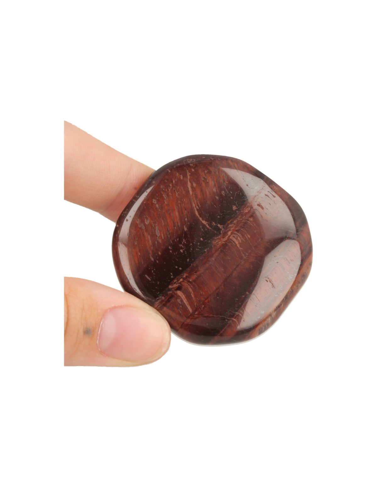 Röd tigeröga trumlad sten, värmebehandlad, 3 till 5 cm