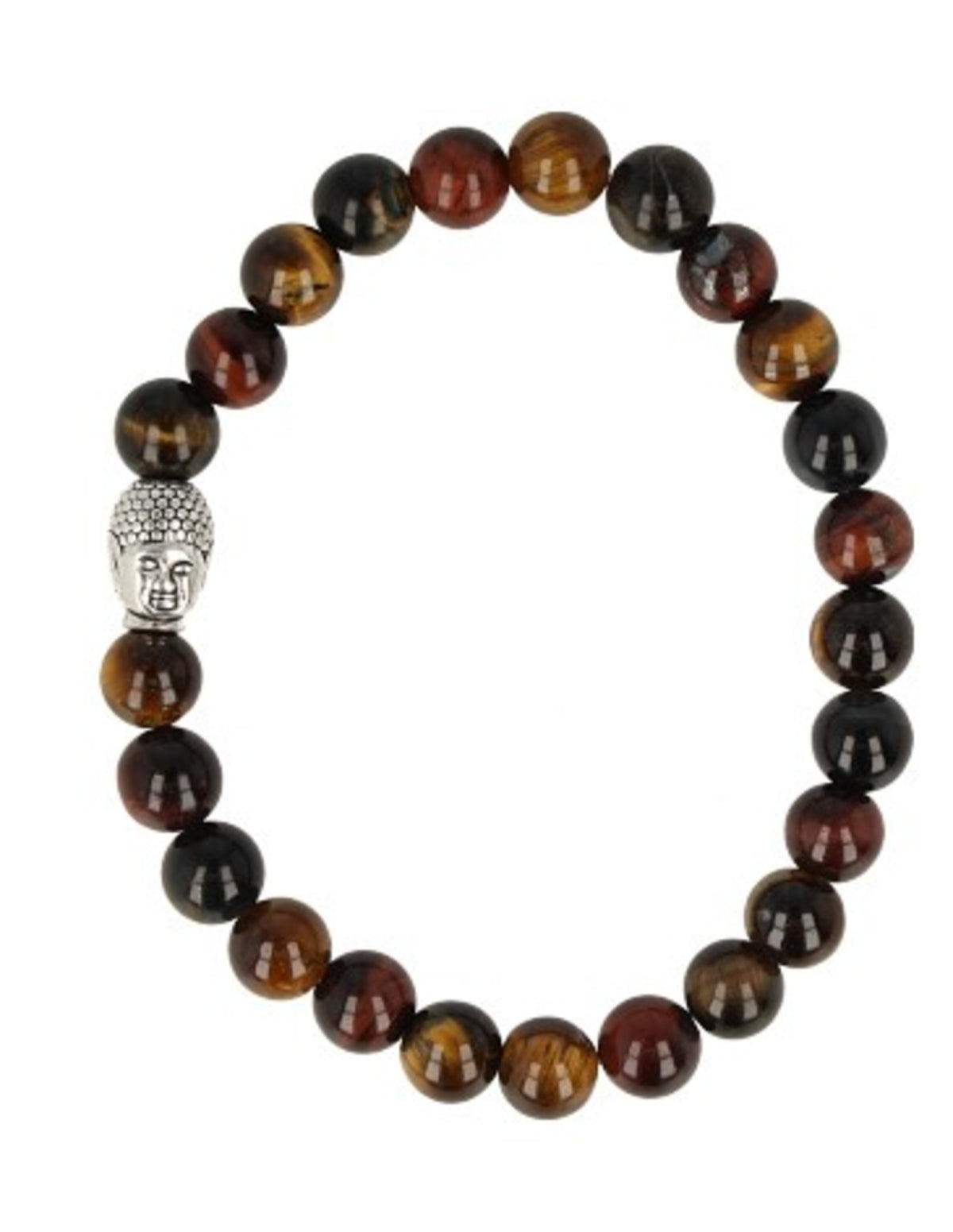 Tigeröga armband för män, kattöga och falköga, 8 mm