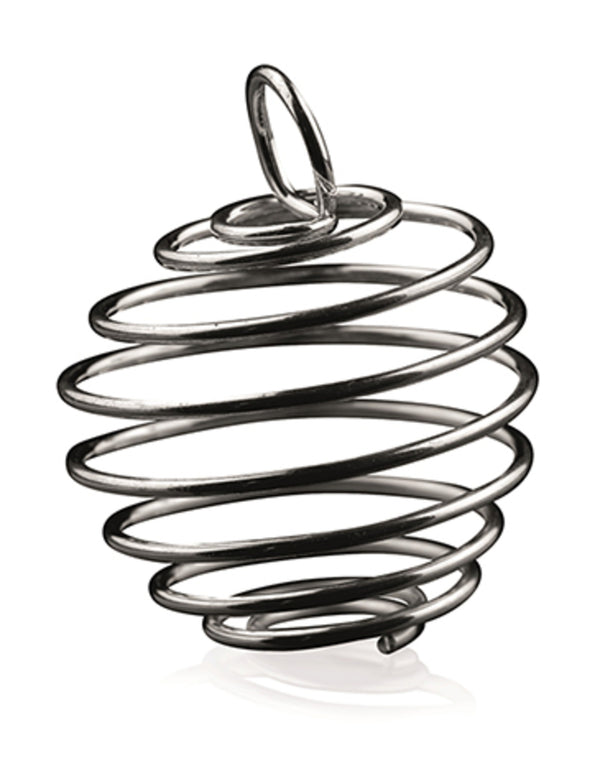 Silver hänge med bur för sten, 925 sterling, 25 mm