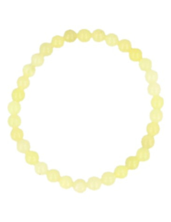 Jade armband för barn, olivgröna pärlor, 4 mm, 15 cm