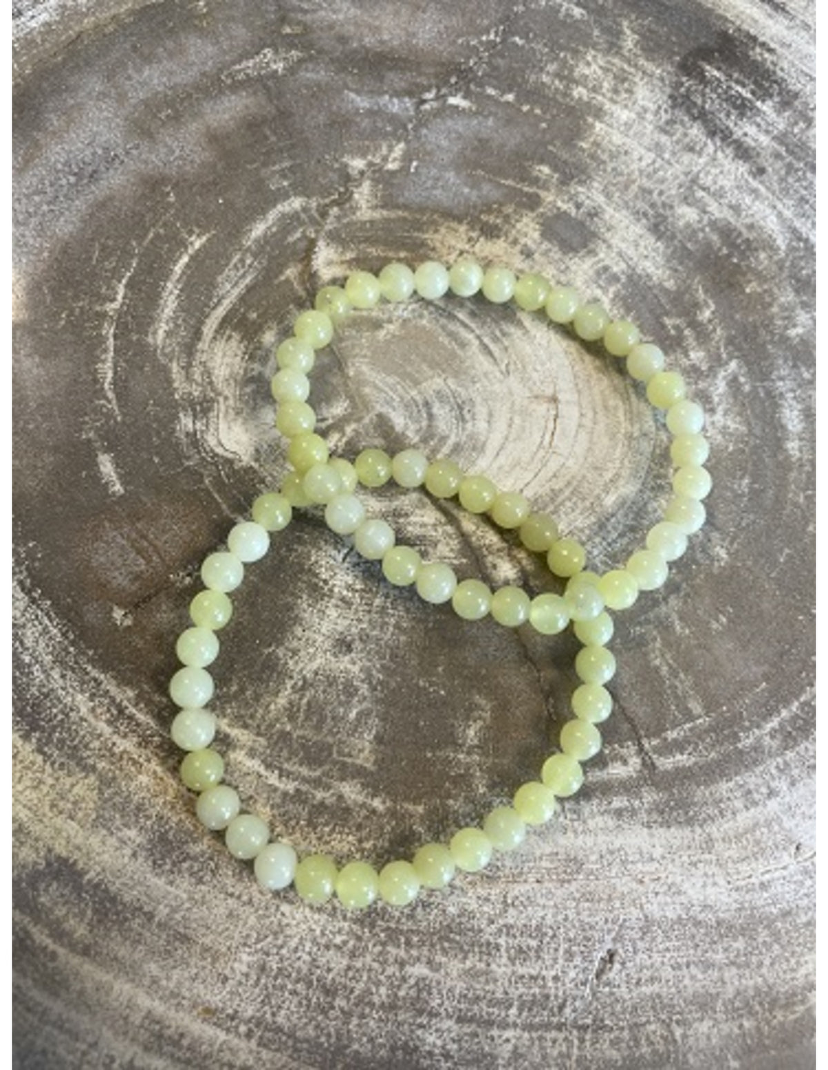 Jade armband för barn, olivgröna pärlor, 4 mm, 15 cm