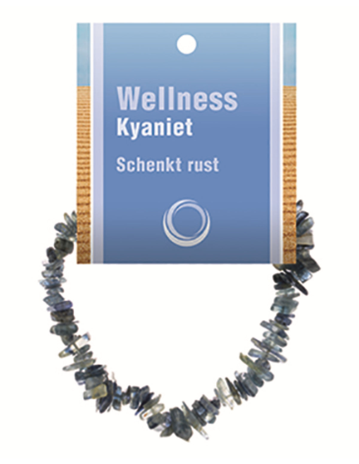 Kyanit armband med splitstenar, 5 till 10 mm, På kort