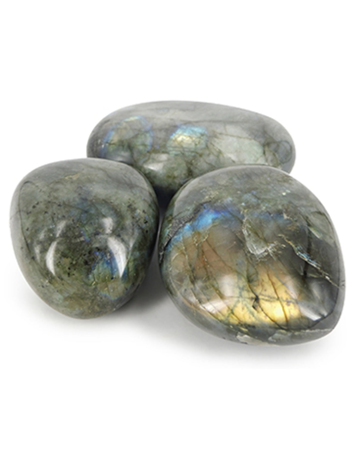 Labradorit trumlade stenar, A-kvalitet, 100 g, 30 till 40 mm