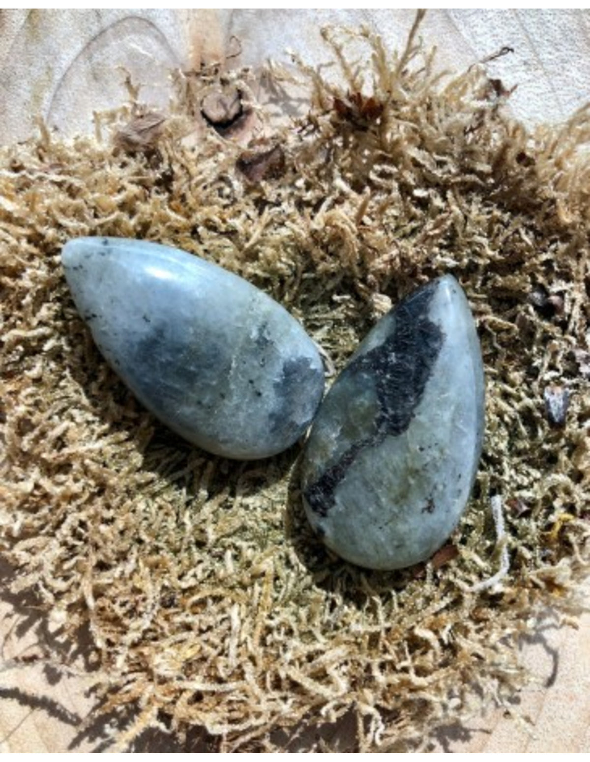Labradorit hänge, droppform, 4 cm