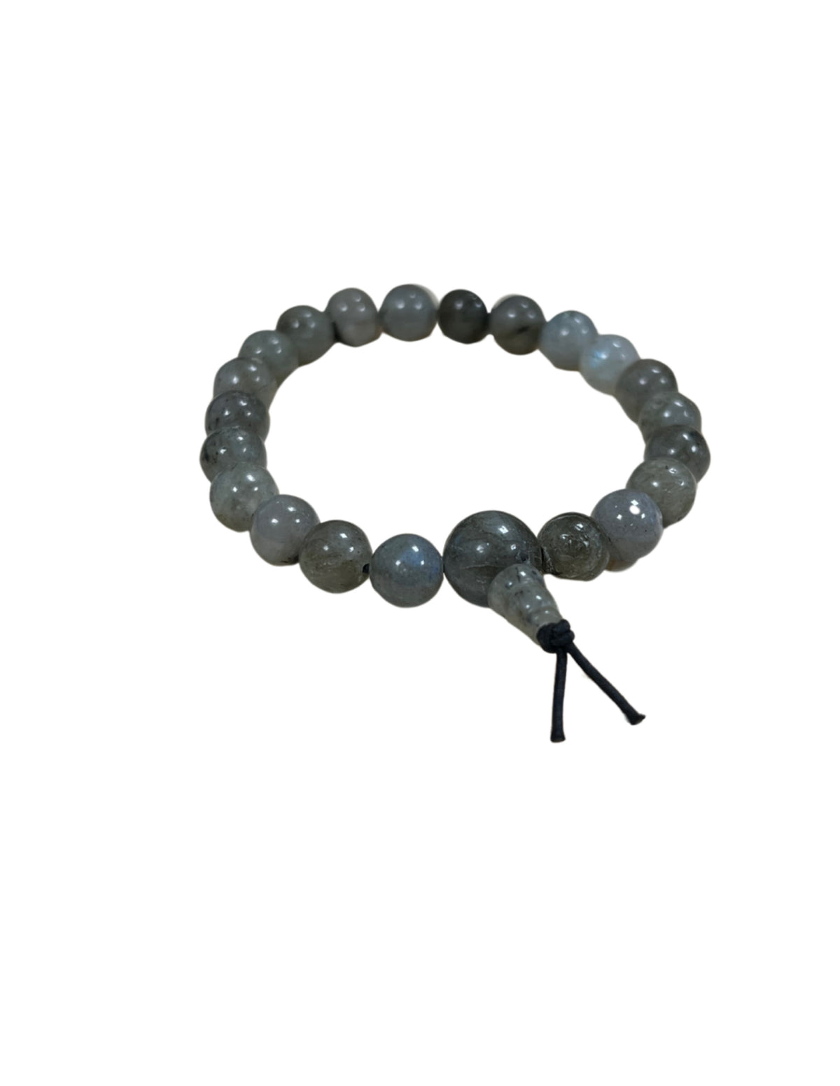 Labradorit armband med 8 mm pärlor, elastiskt, 18 cm