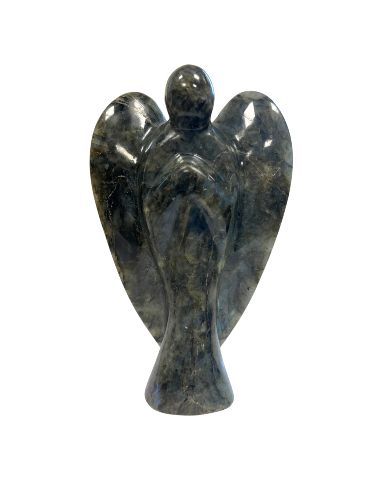 Labradorit ängel, stående, 13 x 21,5 cm, nr 2