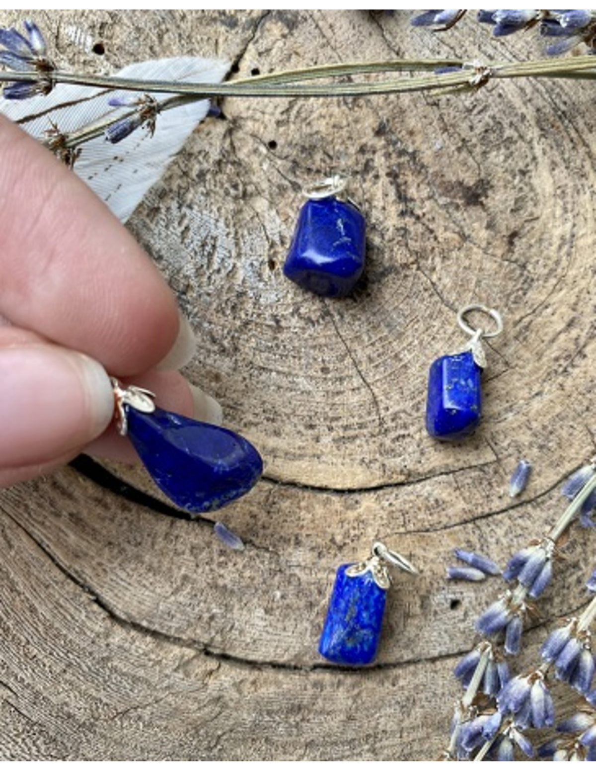 Lapis lazuli hänge, A-kvalitet, 2 till 2,5 cm