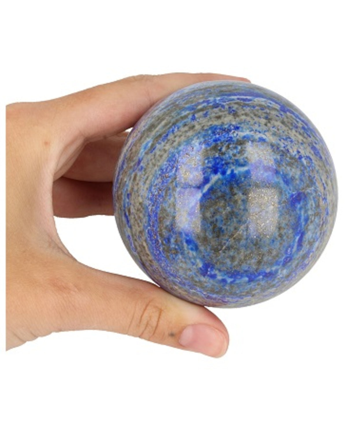 Lapis lazuli kula, handpolerad, ca 7,5 cm, 750 g