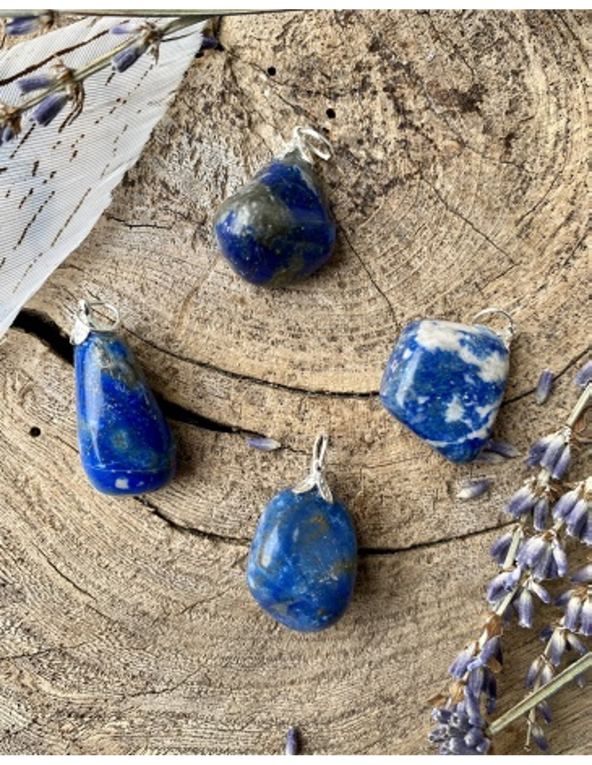 Lapis lazuli hänge, 1 till 2 cm