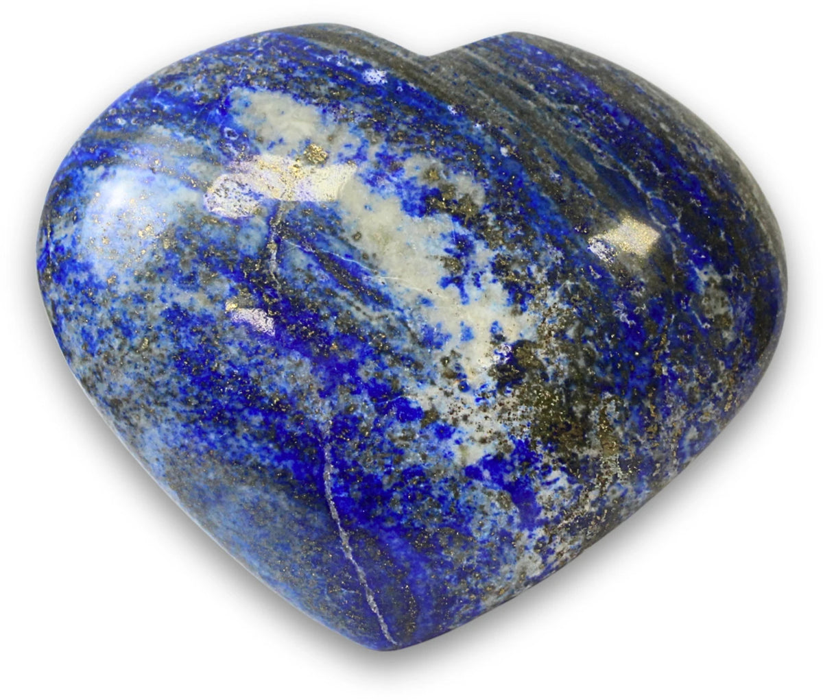 Lapis lazuli hjärta, handslipat, 10,8 cm, nr 27