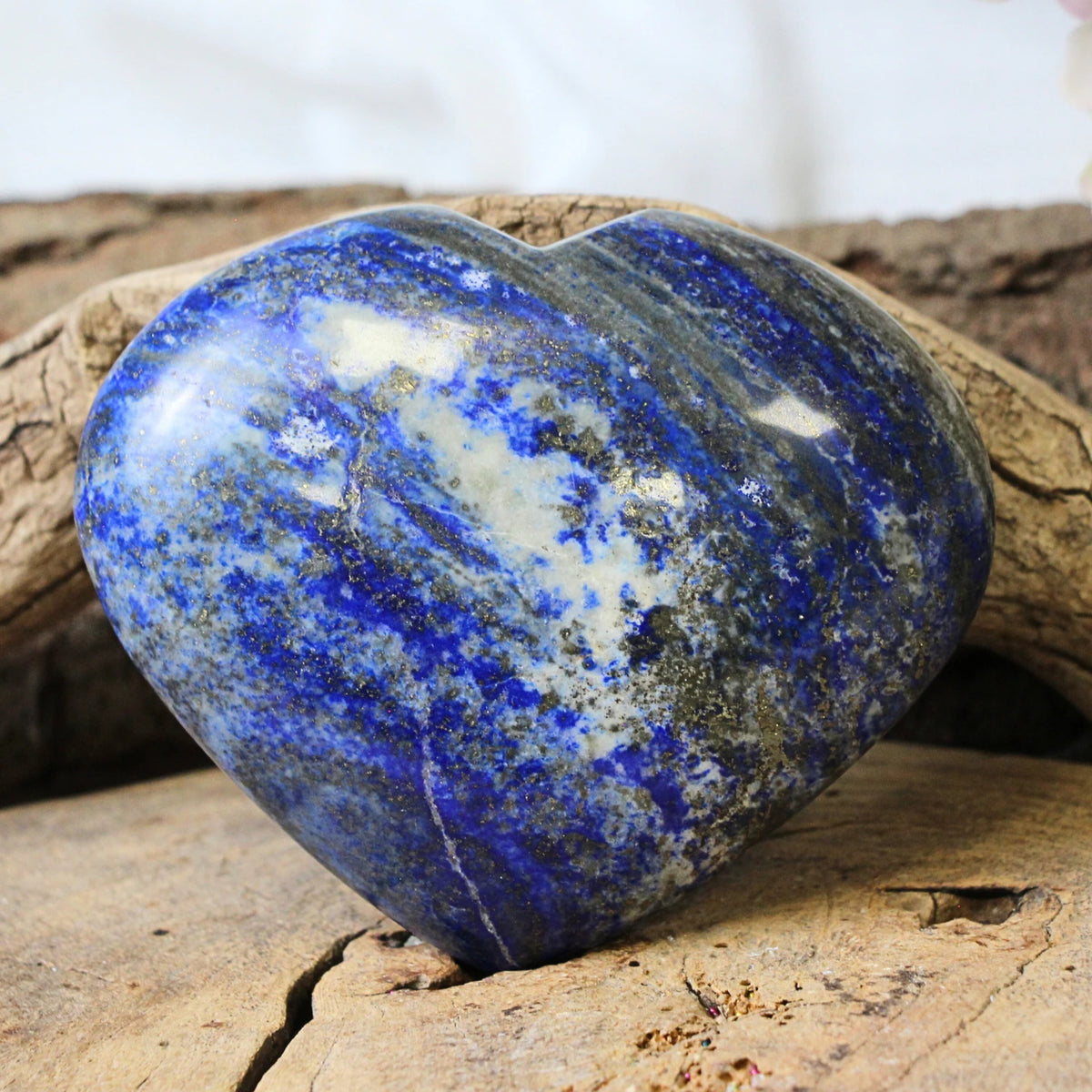 Lapis lazuli hjärta, polerat, 11,1 cm, nr 28