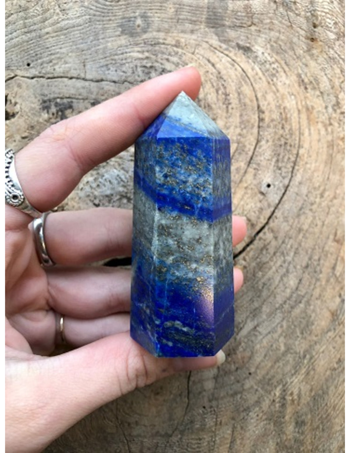 Lapis lazuli spets, 7 till 8 cm, 100 till 125 g