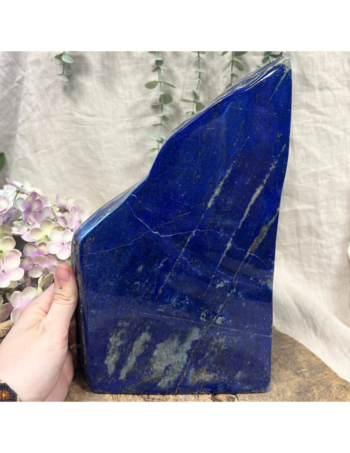 Lapis lazuli skulptur, polerad, 27 x 17 x 4 cm, 3,4 kg, nr 5