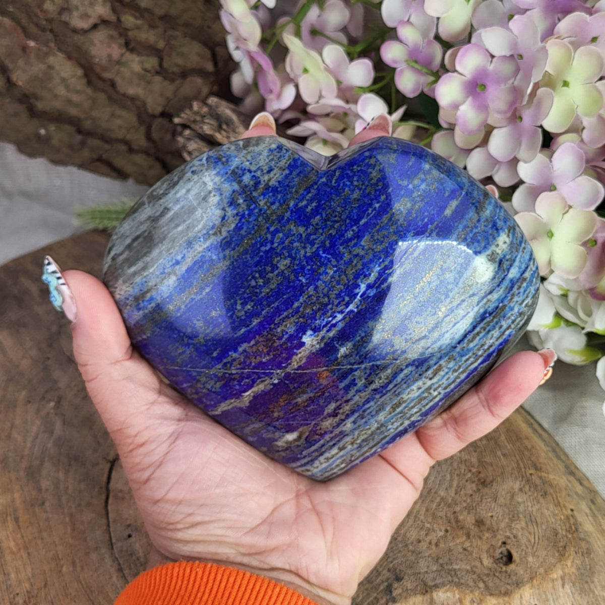 Lapis lazuli hjärta, 13,5 cm, nr 10