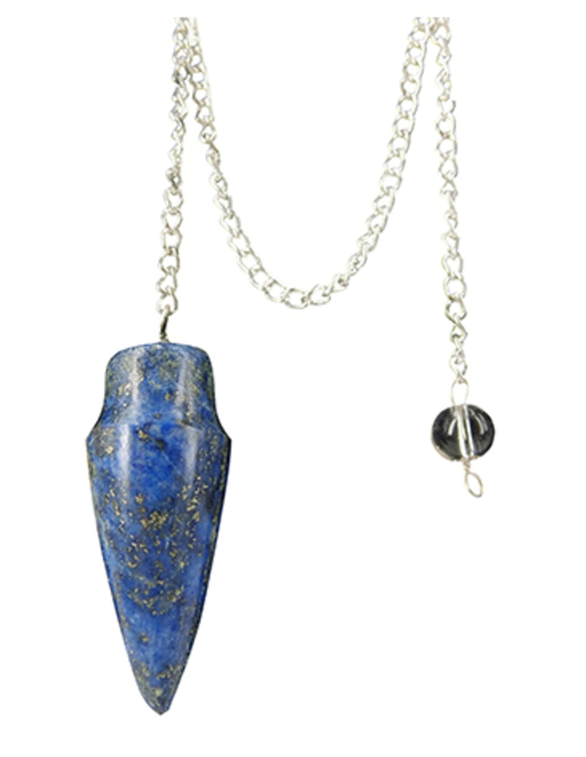 Lapis lazuli pendel, droppformad, med kedja