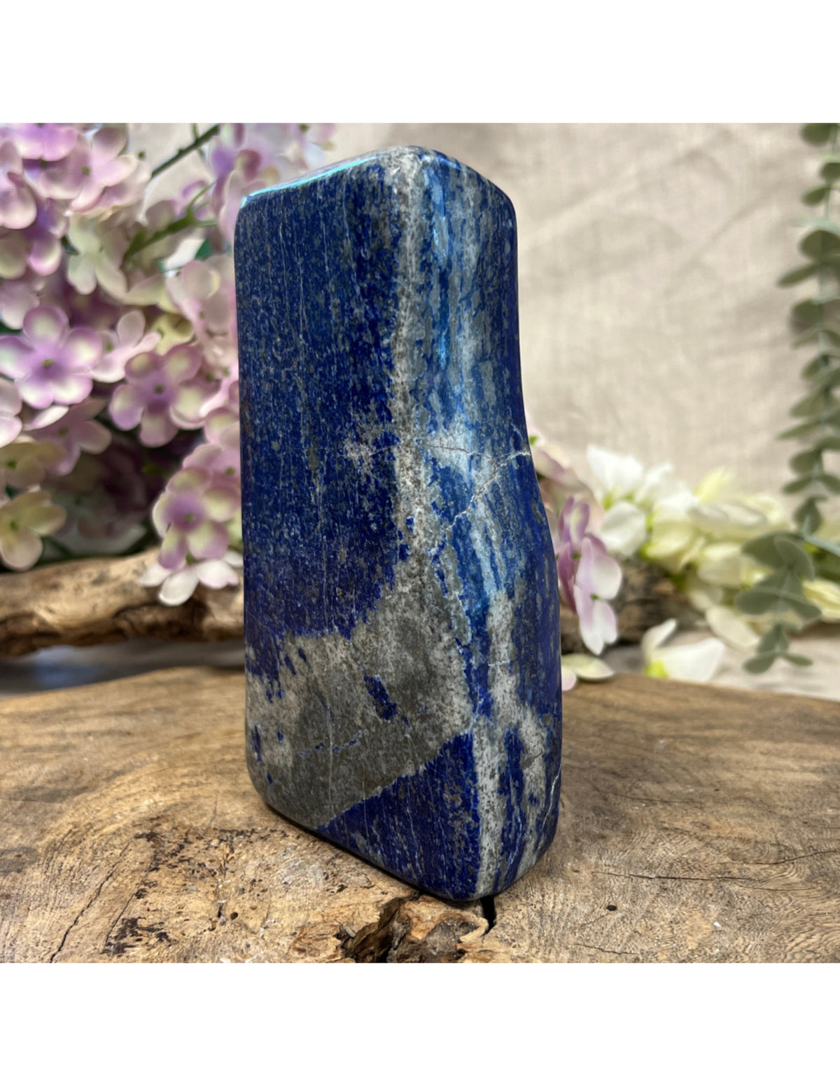 Lapis lazuli skulptur, polerad, 7,5 x 4 x 14 cm, nr 7