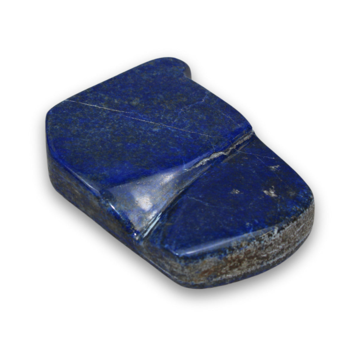 Lapis lazuli skulptur, polerad, 10 x 2,4 x 7,6 cm, nr 17