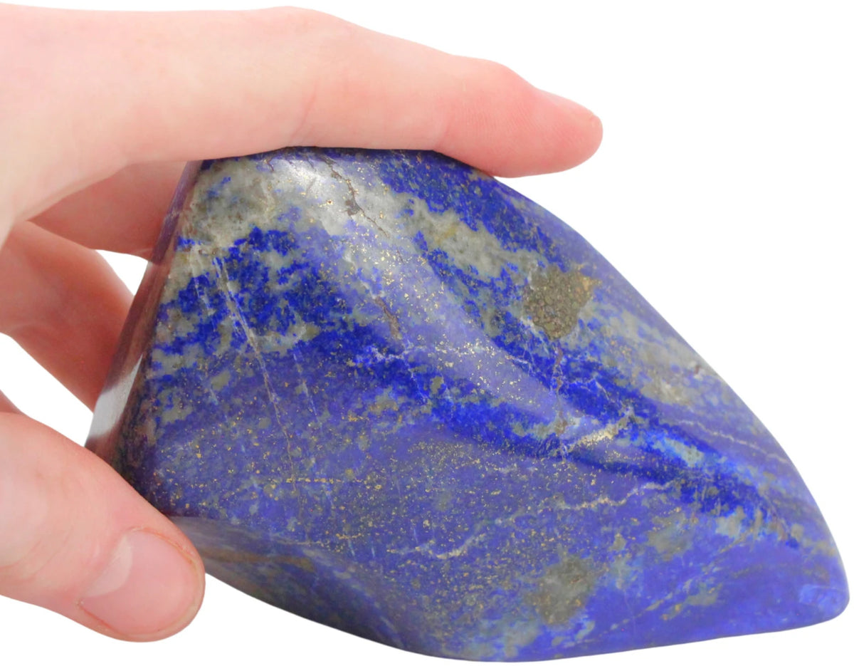 Lapis lazuli skulptur, polerad, 8,2 x 3,3 x 11 cm, nr 29