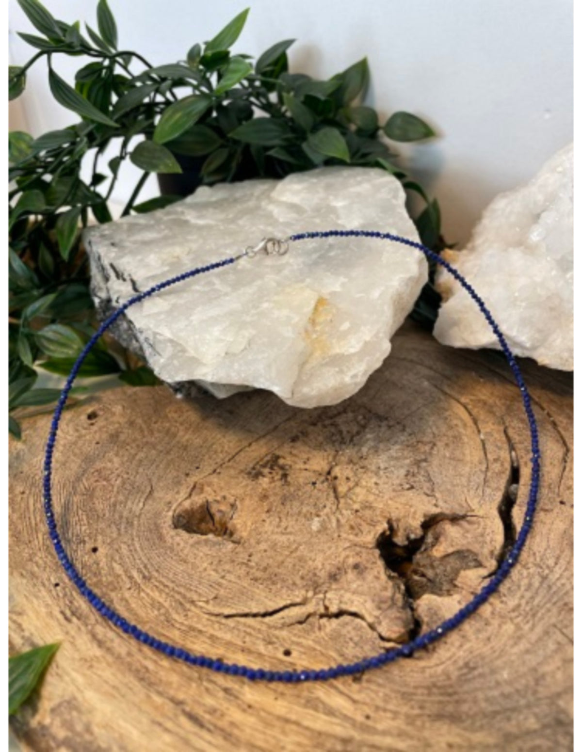 Lapis lazuli set med halsband och armband, 925 silver