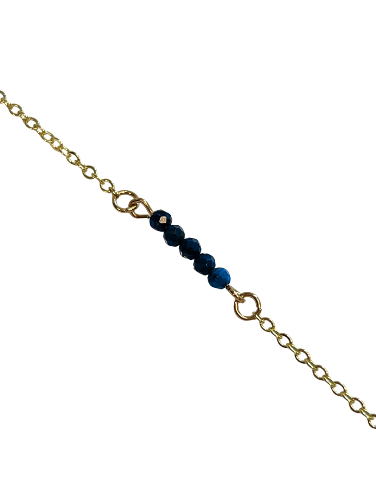 Lapis lazuli armband, fasettslipade stenar, justerbart