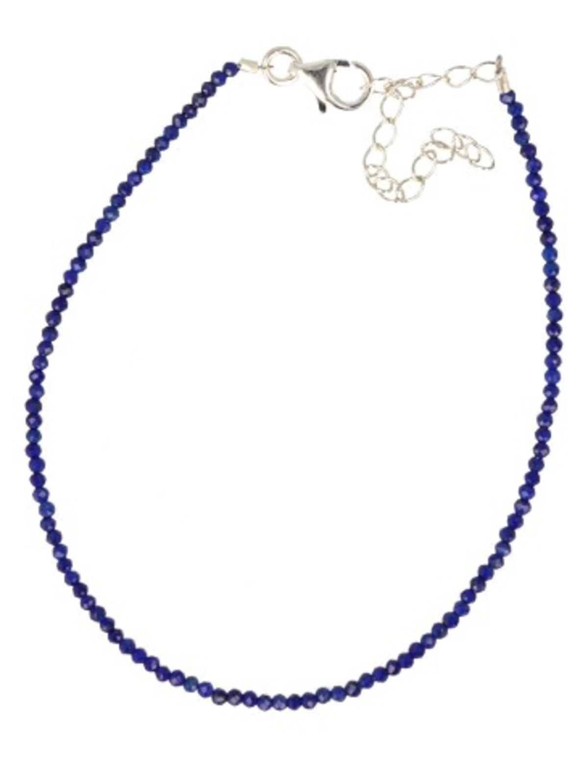 Lapis lazuli armband, 2 mm fasettslipade pärlor, 17 cm