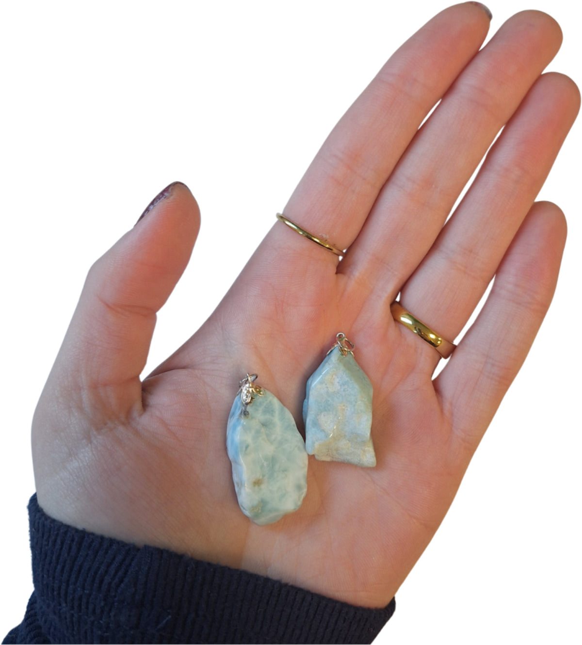Larimar hänge, stort, 3 till 4 cm