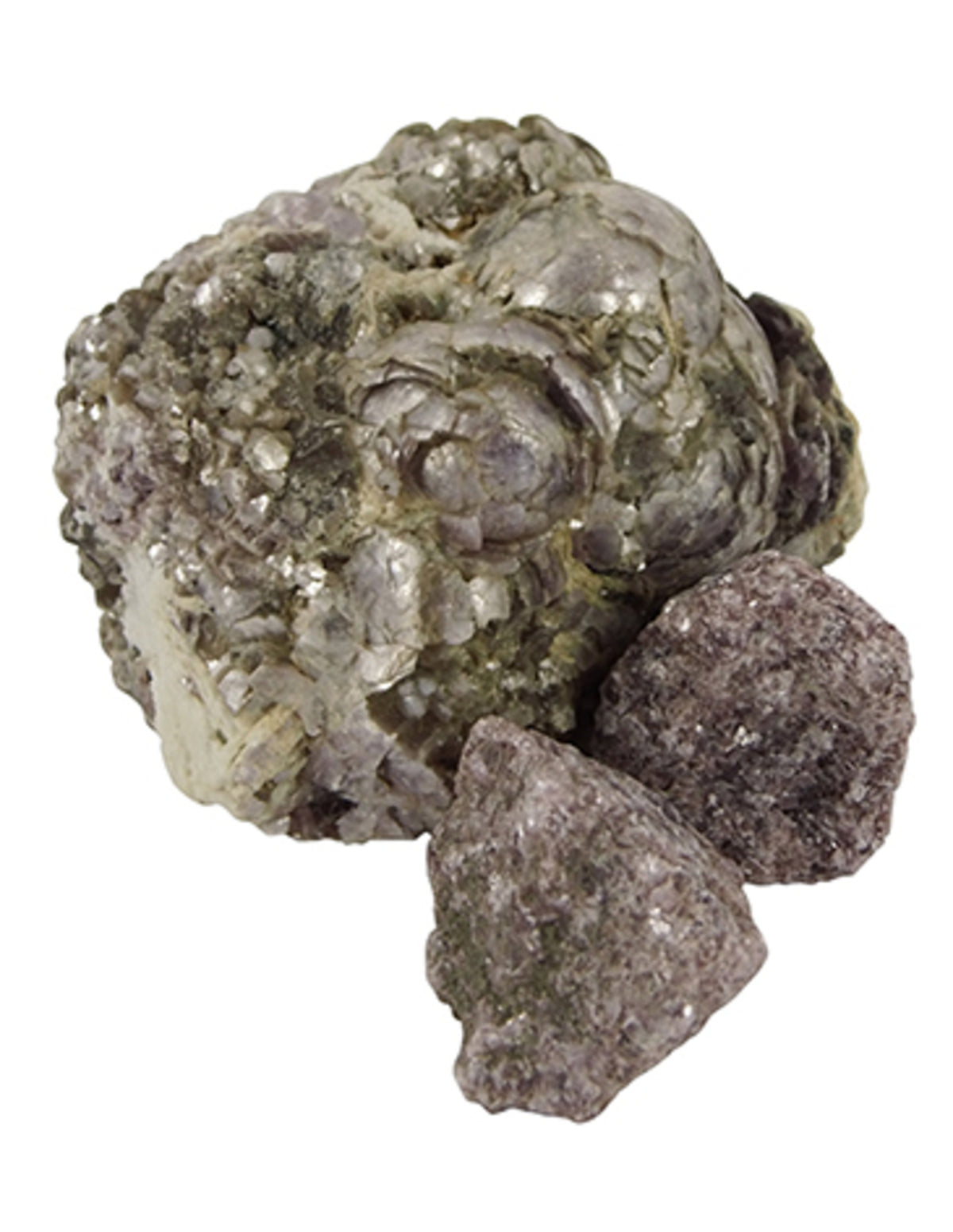 Lepidolit råa bitar, 2 till 4 cm, 250 g