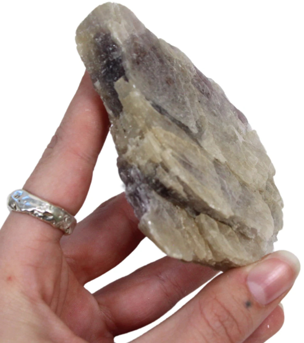 Lepidolit glimmerskiva, rå, 10 cm, nr 06