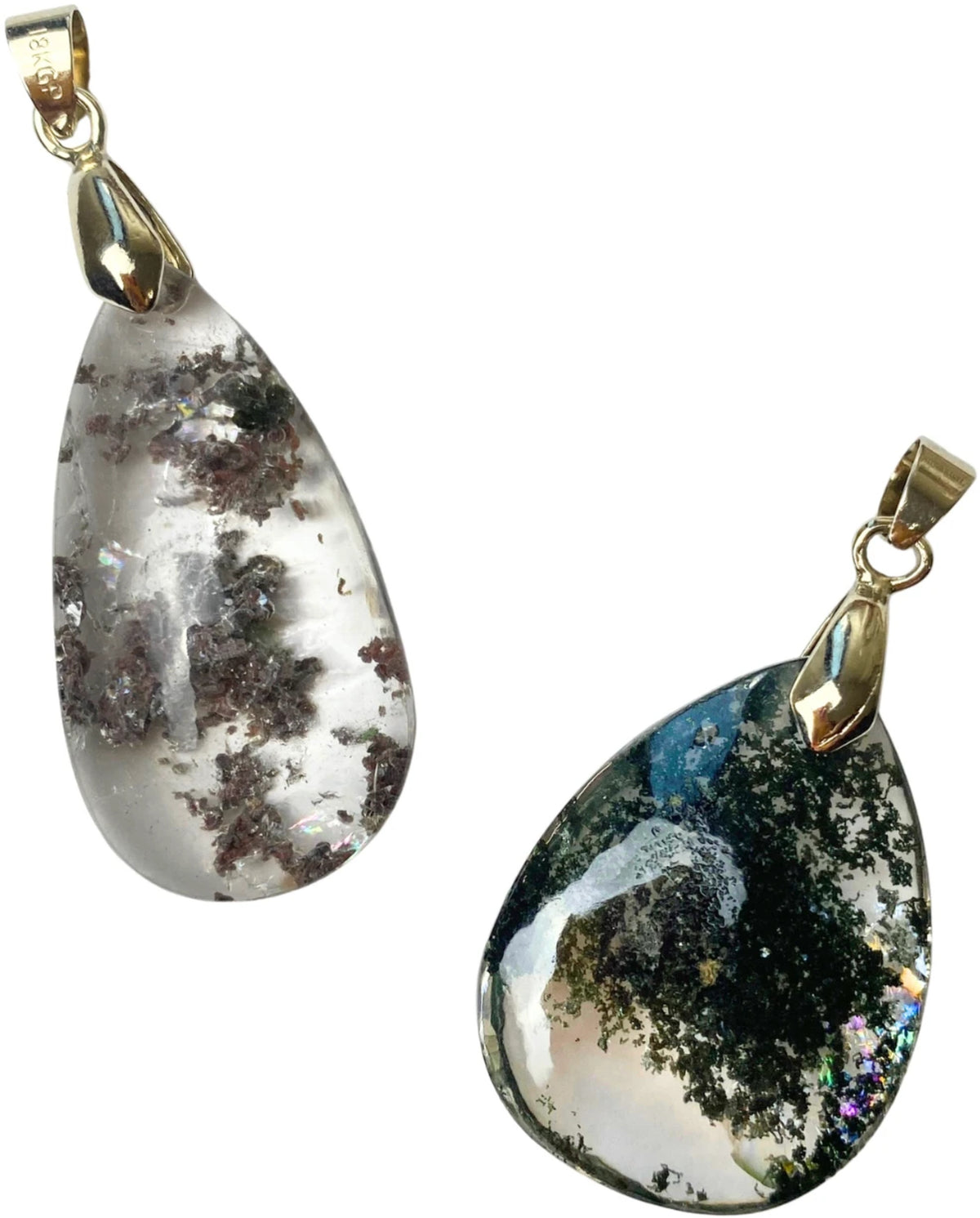 Lodolit hänge, shamankvarts, 3,2 cm, 8 g