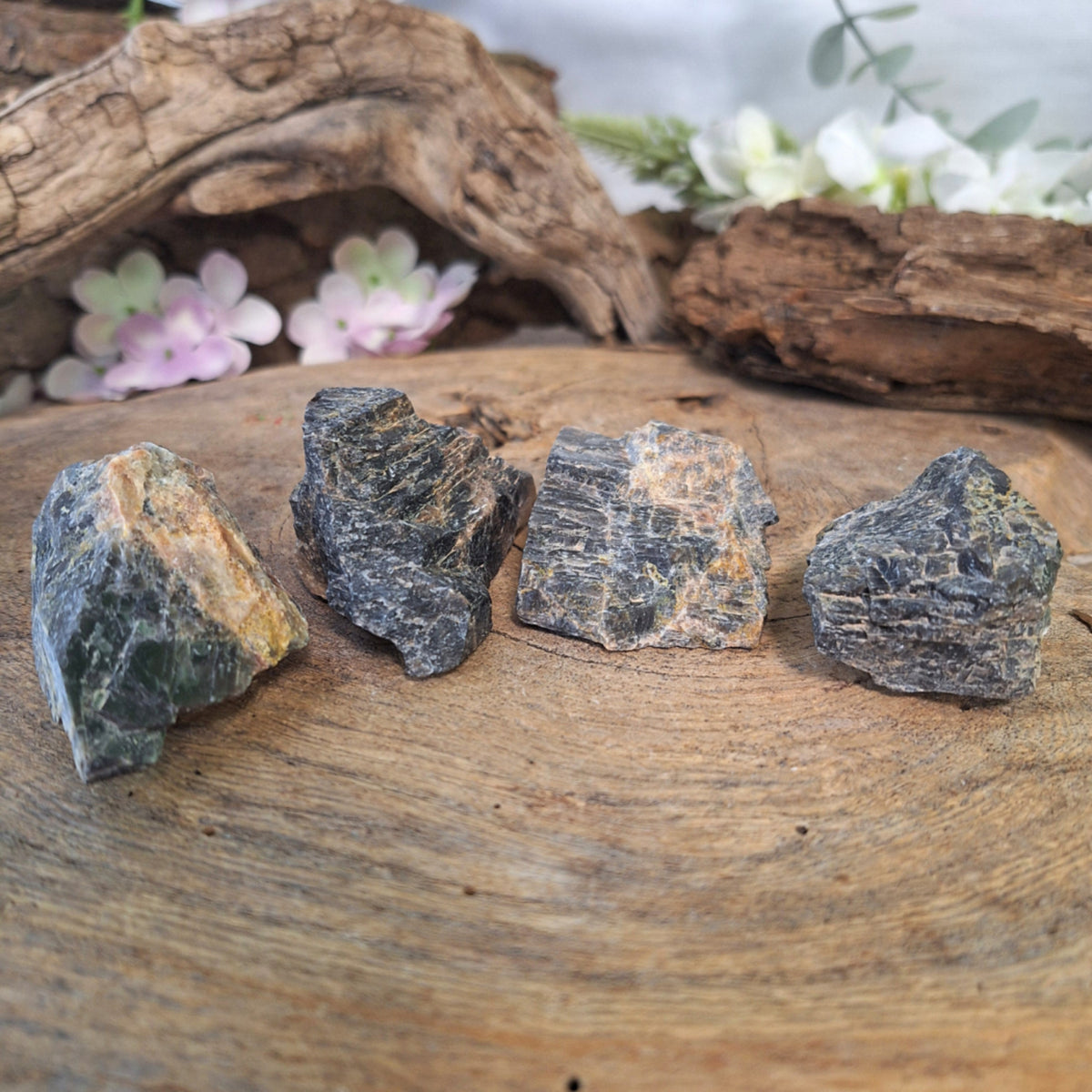 Månsten grå råa stenar från Indien, 250 g