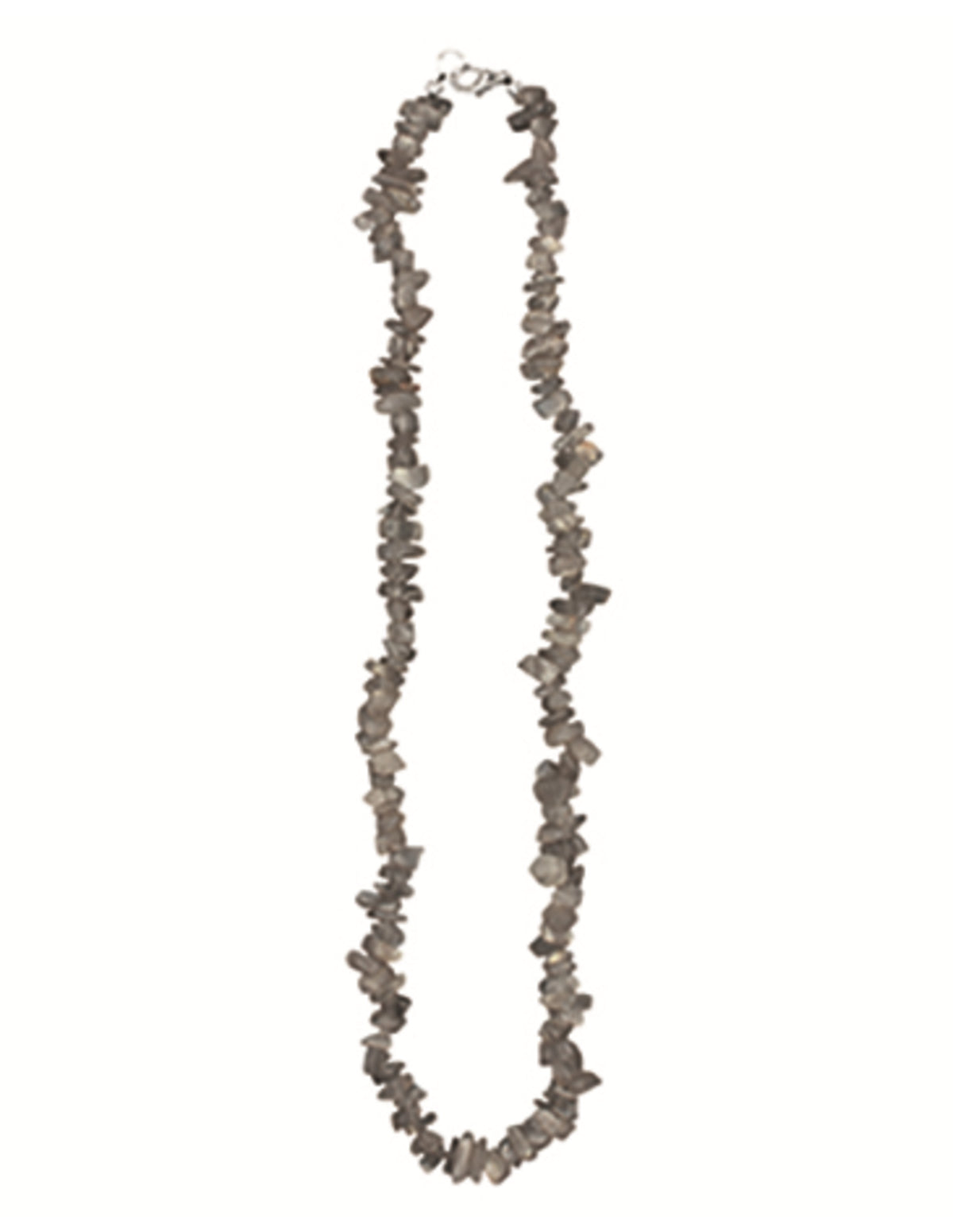 Grå månsten halsband med splitstenar, 5 till 10 mm