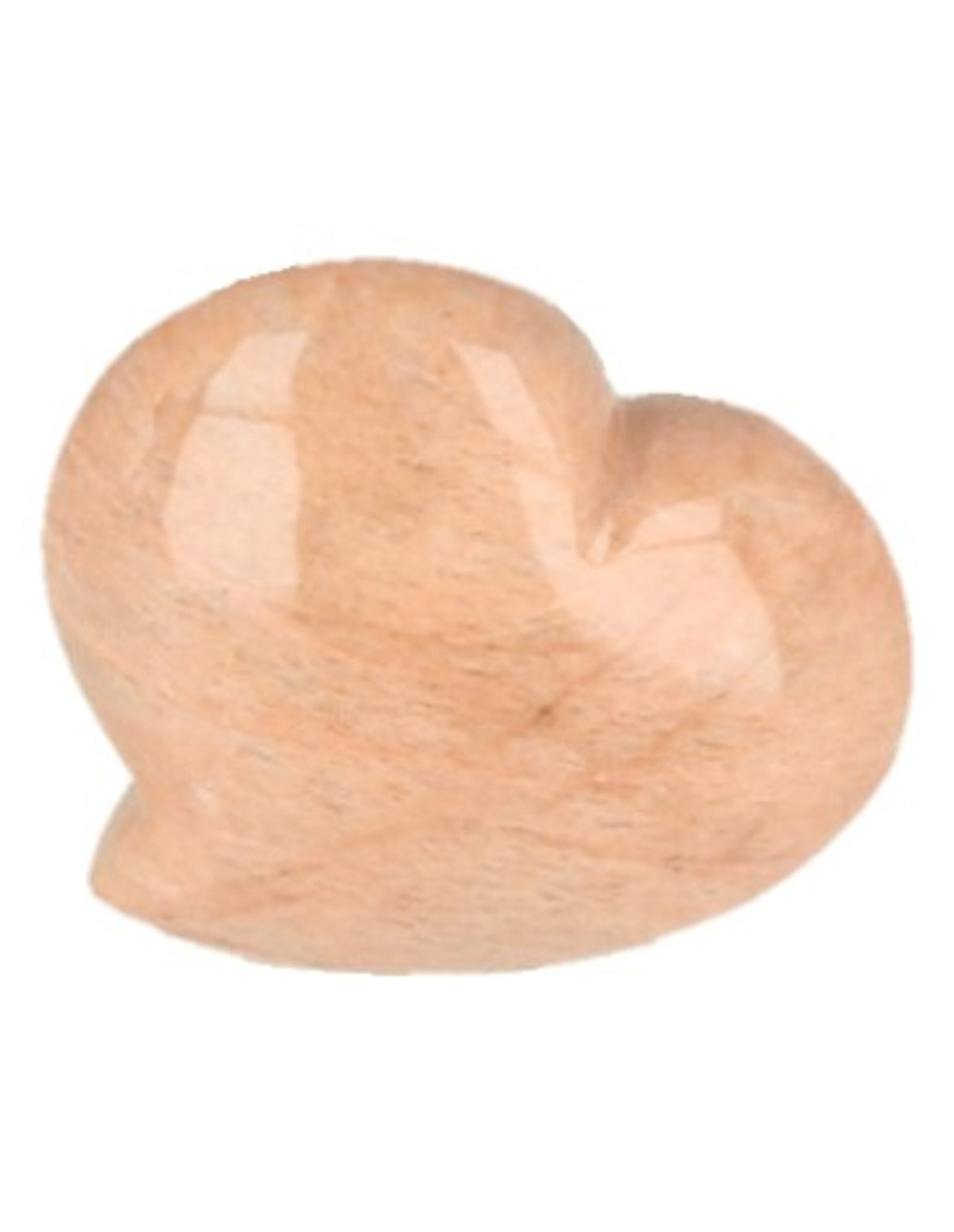Månsten hjärta, orange, 6 till 7 cm