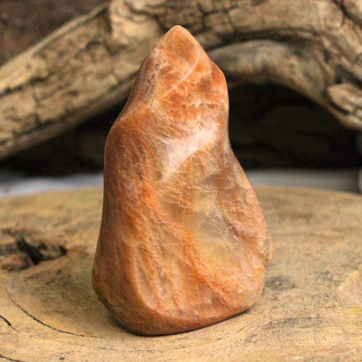 Månsten flamma, orange, 9 cm, nr 6