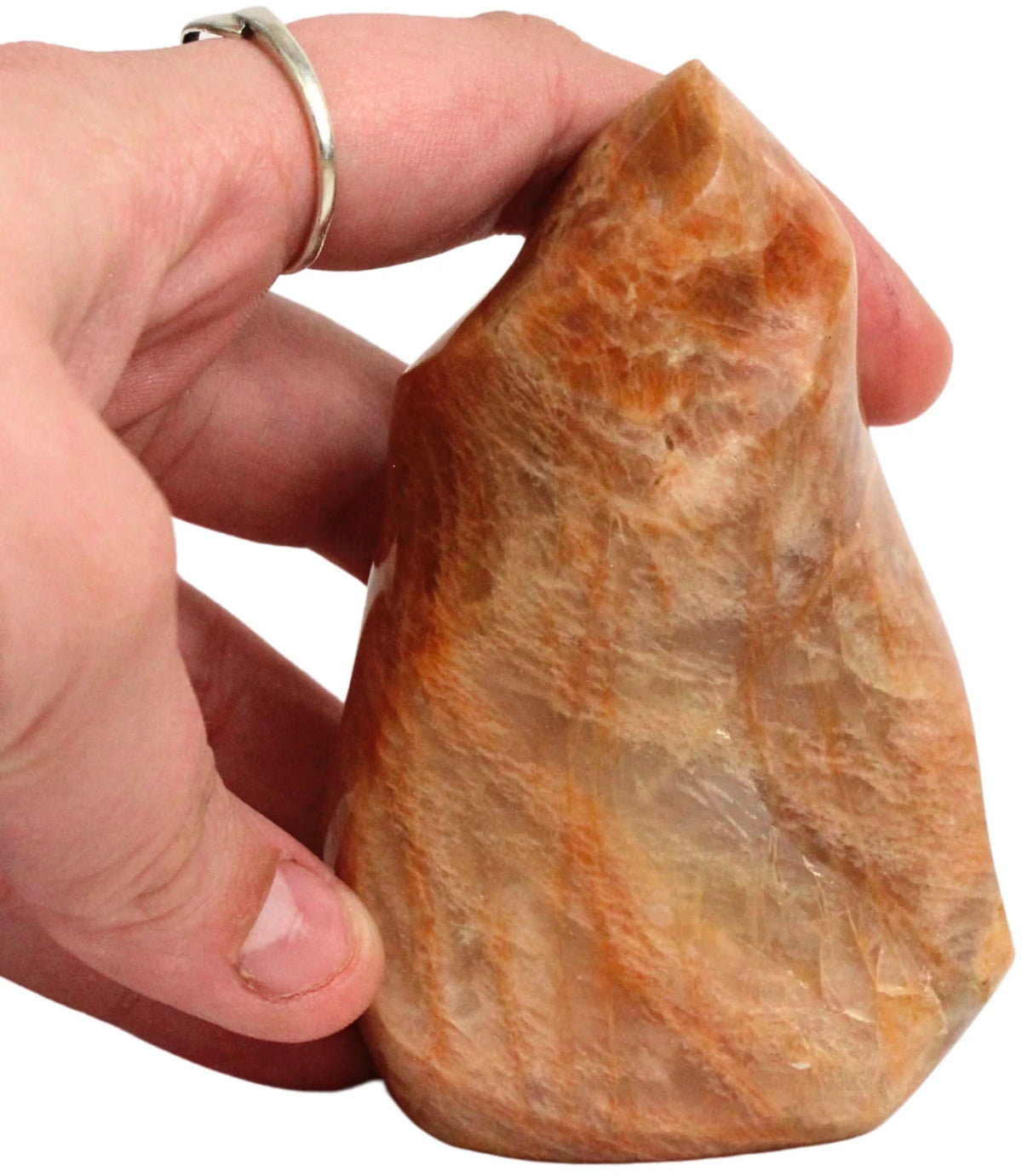 Månsten flamma, orange, 9 cm, nr 6