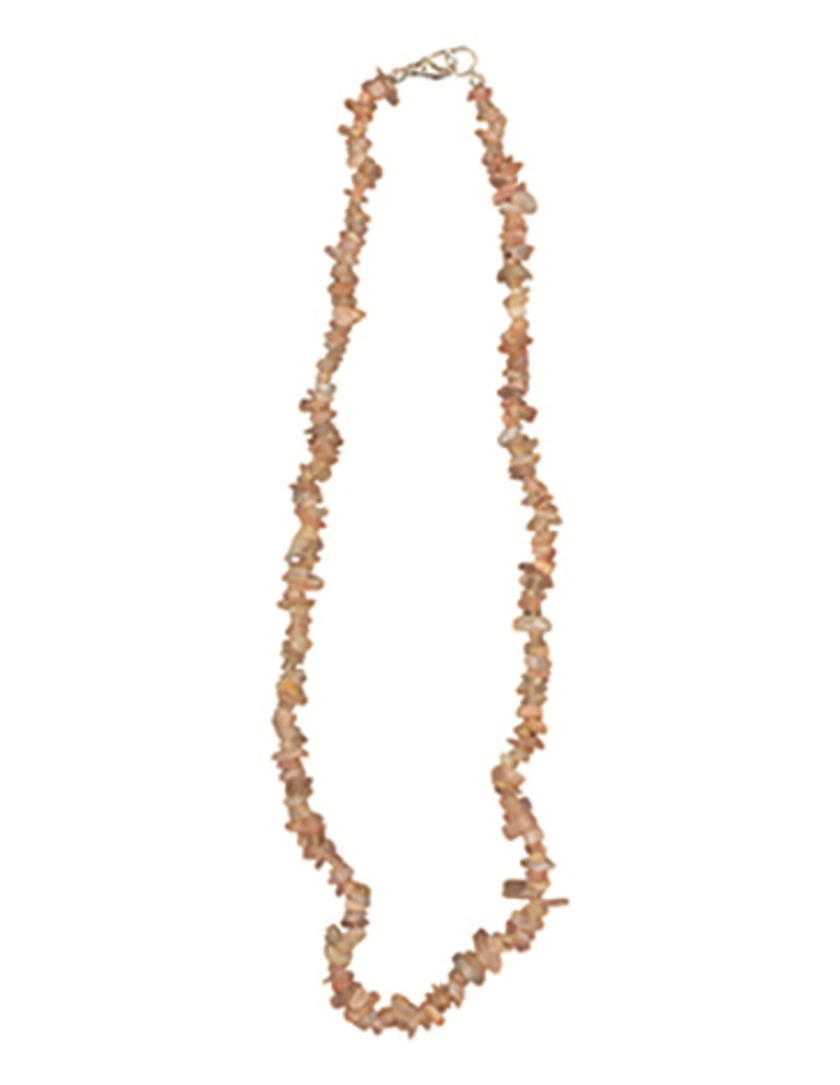 Orange månsten halsband med splitstenar, 5 till 10 mm