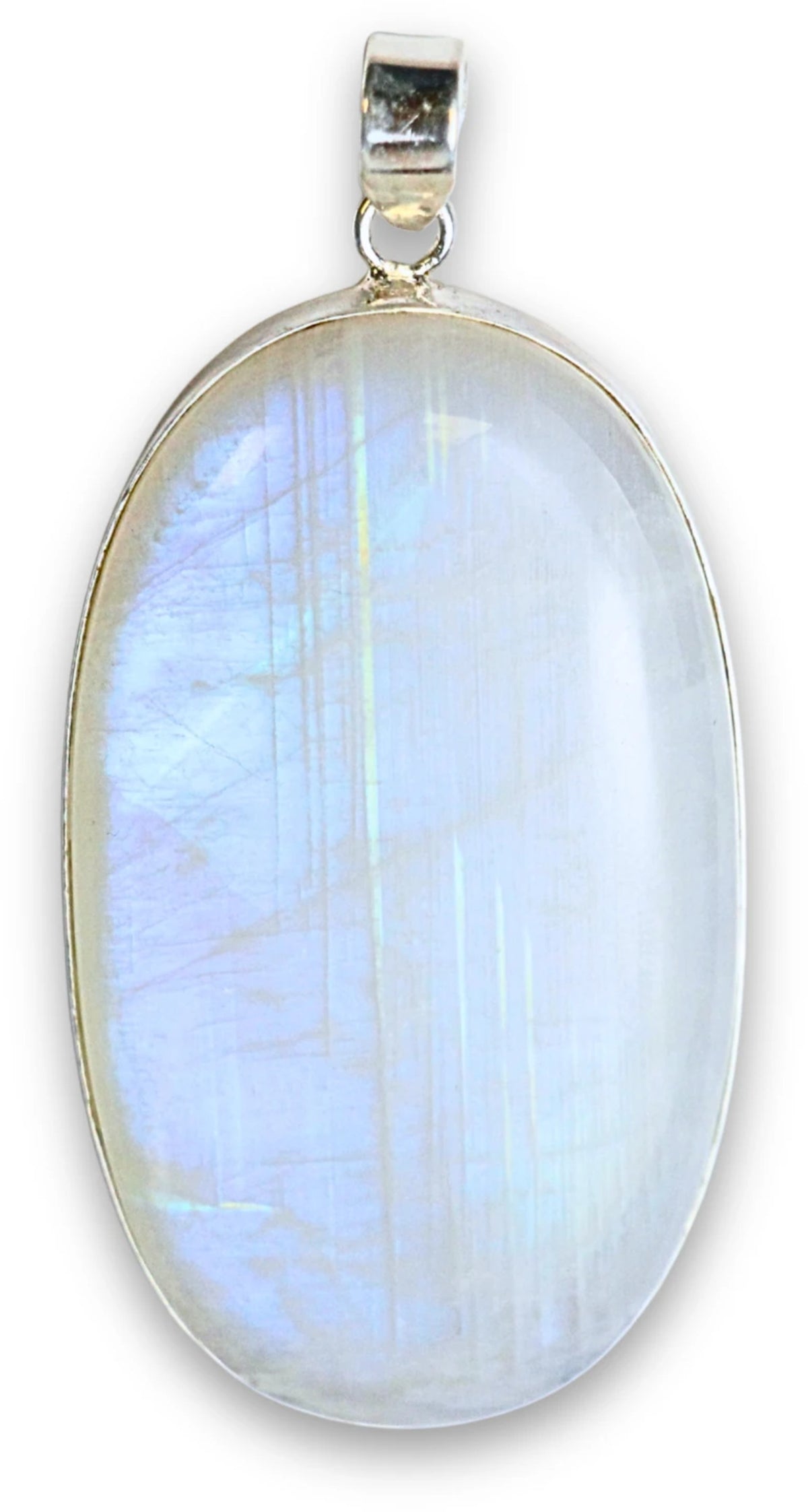 Regnbågsmånsten hänge i silver, nr 03, 6,5 cm, 30,7 g