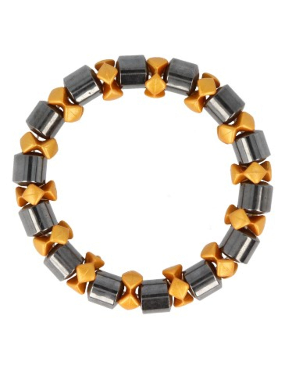 Hematit magnetarmband, hjul, guld