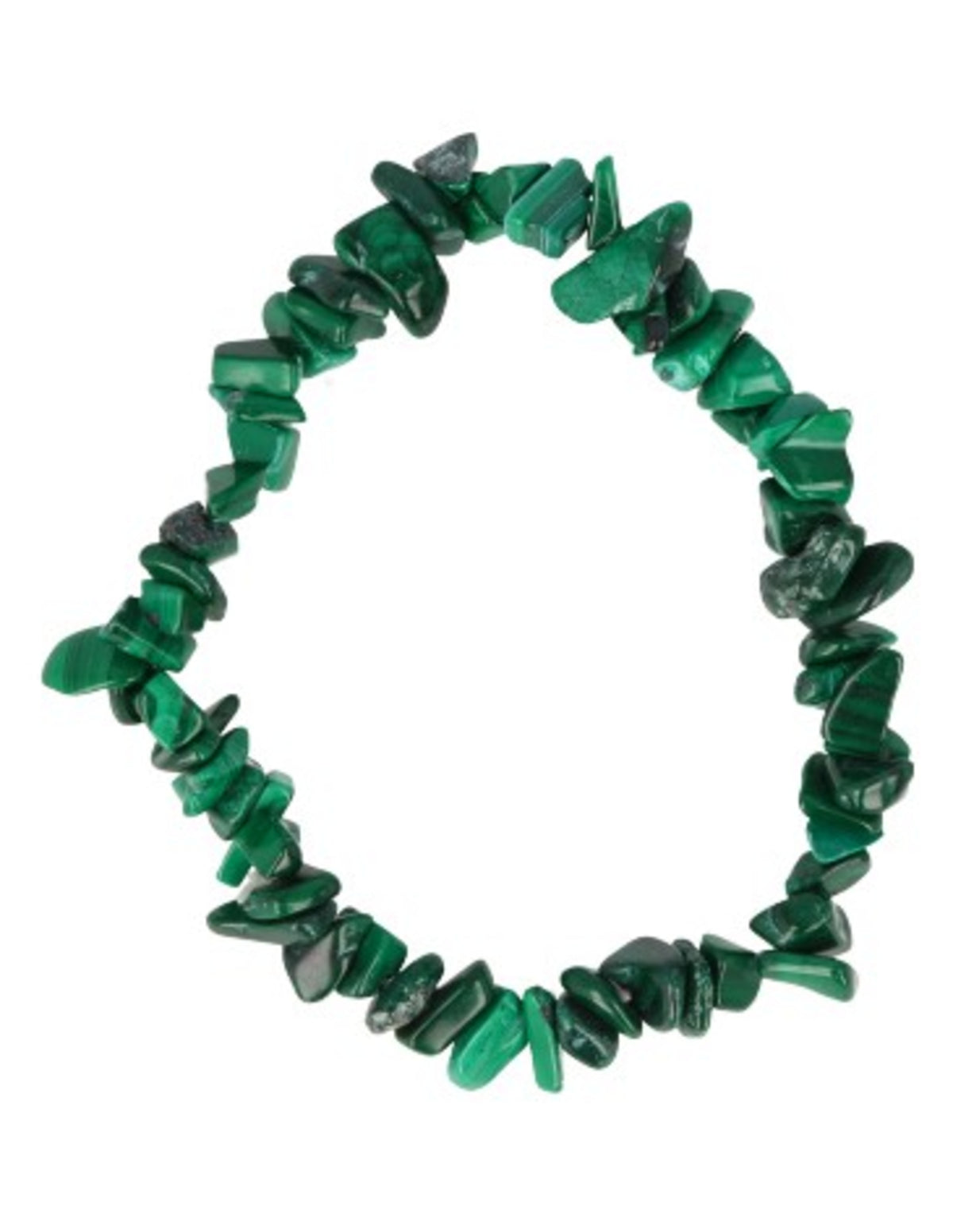 Malakit armband med splitstenar, 17 cm