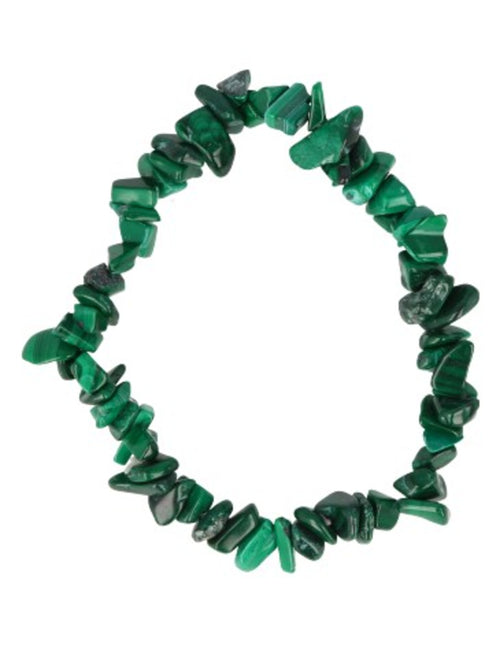 Malakit armband med splitstenar, 17 cm