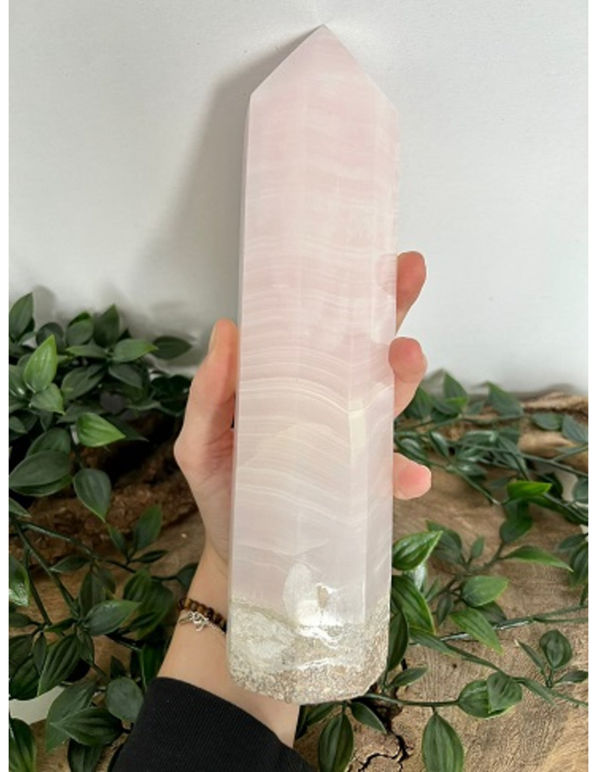 Mangankalcit spets, rosa, 25 cm, 1,76 kg, nr 4