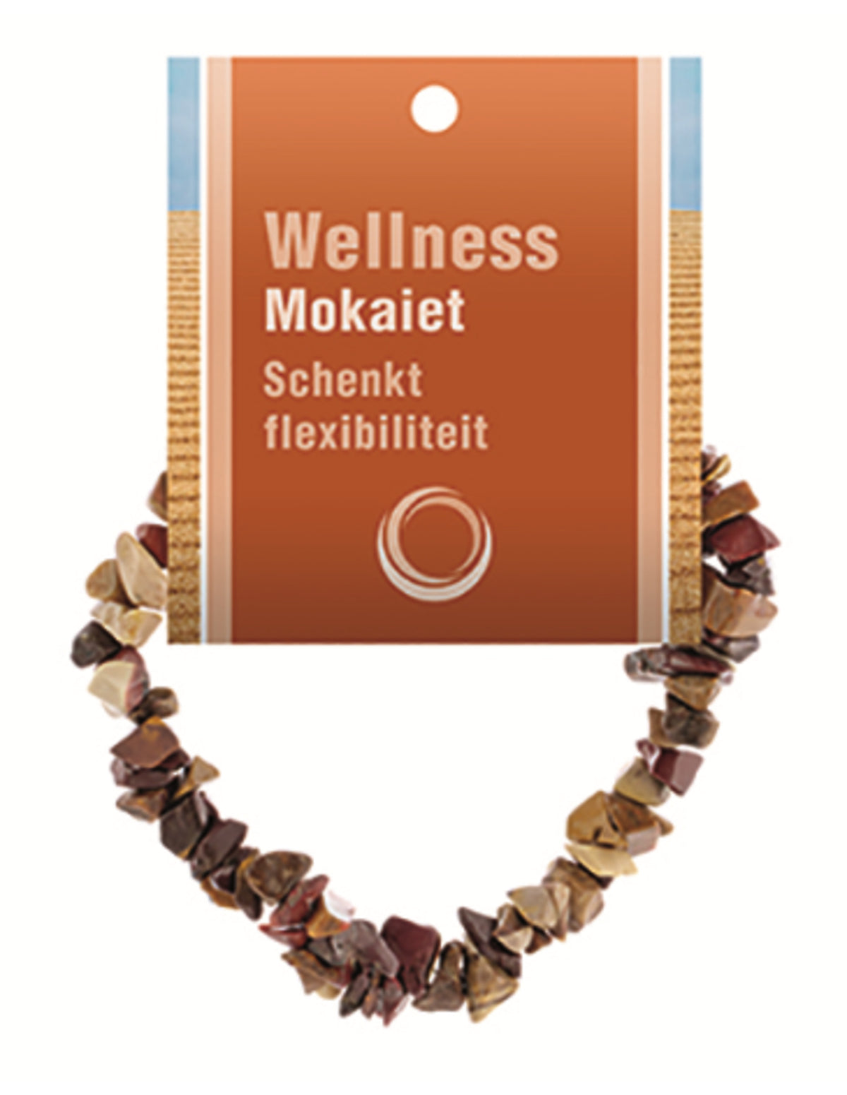 Mookait armband med splitstenar, På kort