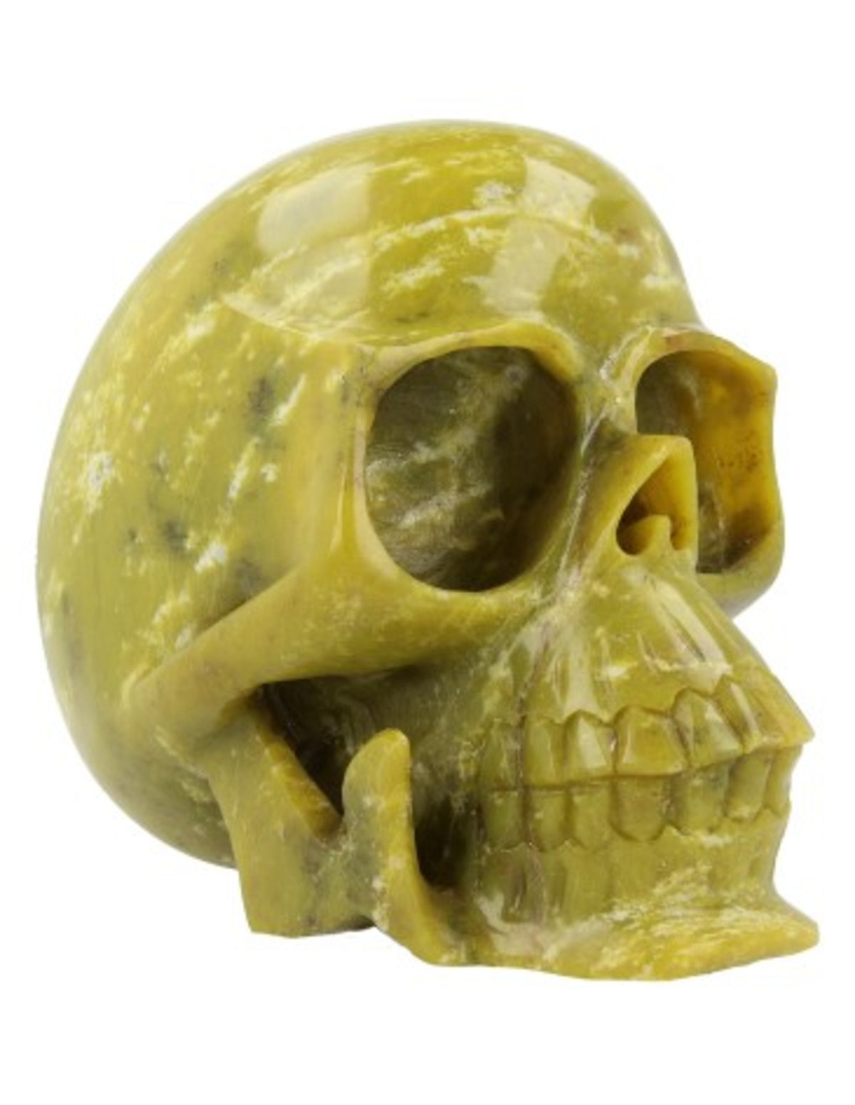Nefrit dödskalle, ca 2 kg