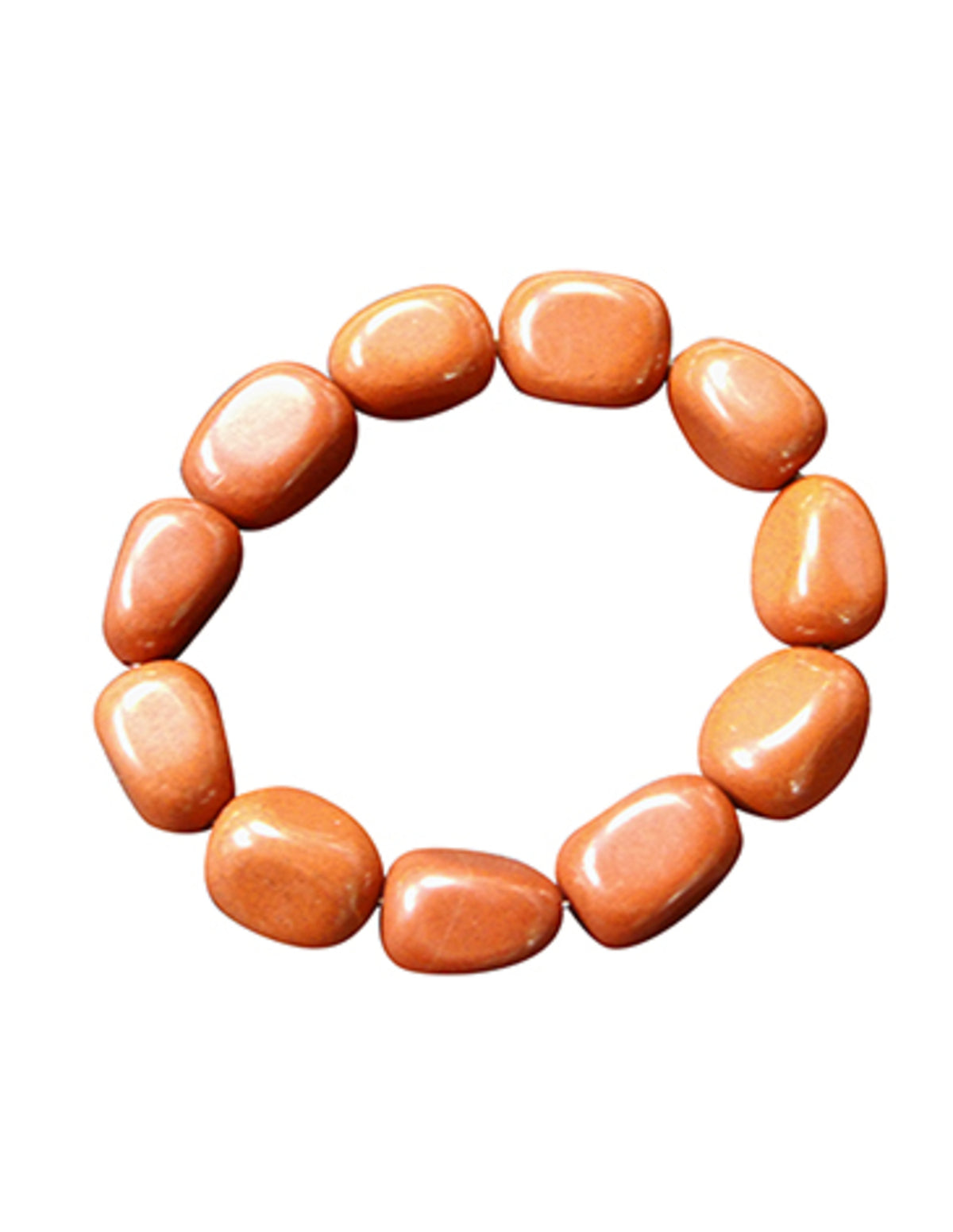 Röd jaspis armband med nuggets, 10 till 12 mm