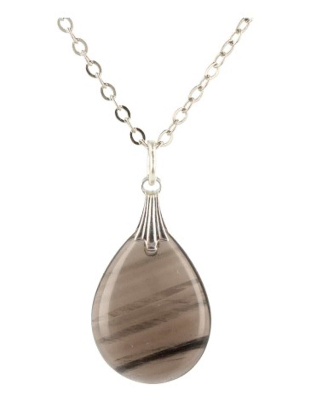 Obsidian hänge, svart, lamellsort, 2,5 cm