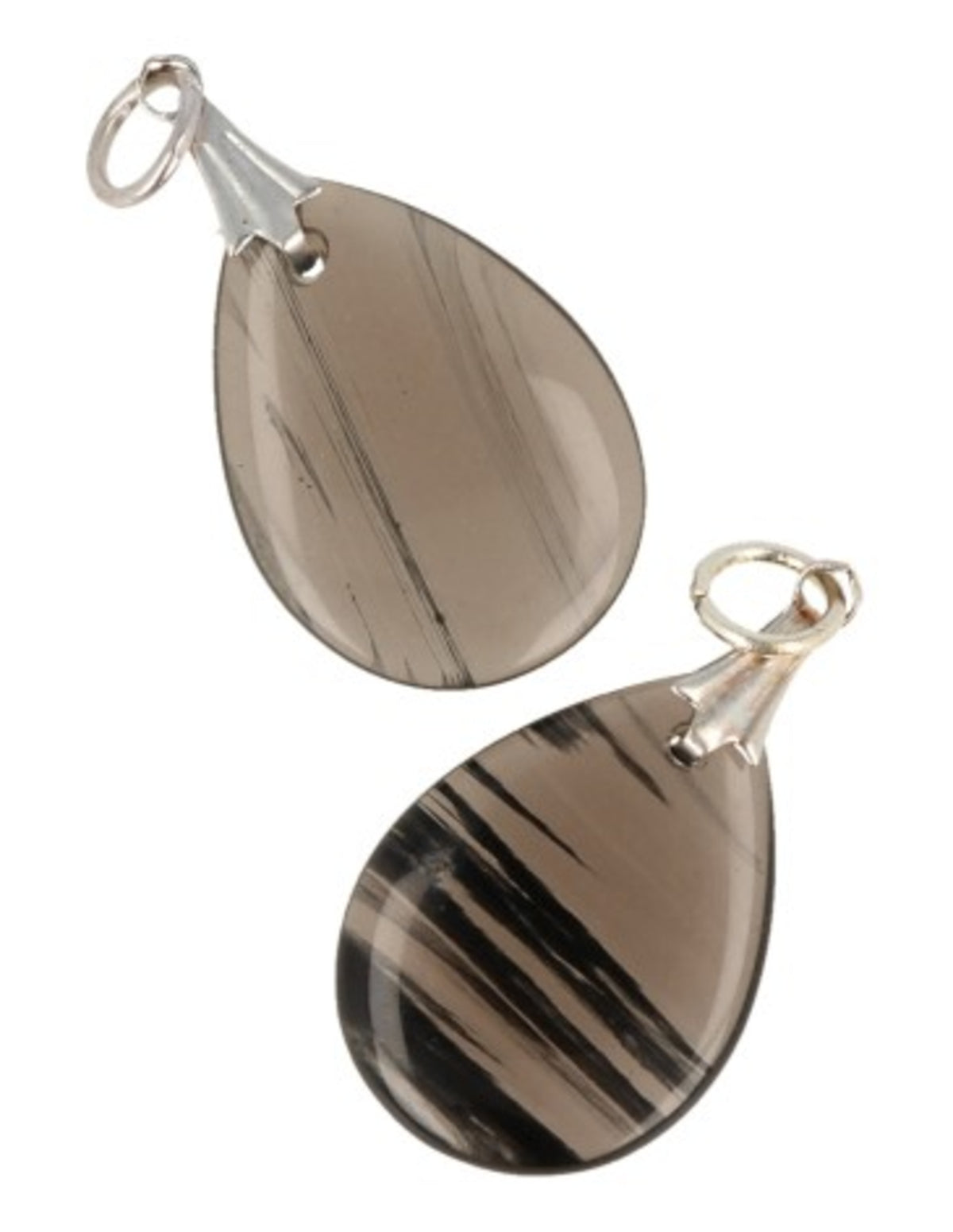 Obsidian hänge, svart, lamellsort, 2,5 cm