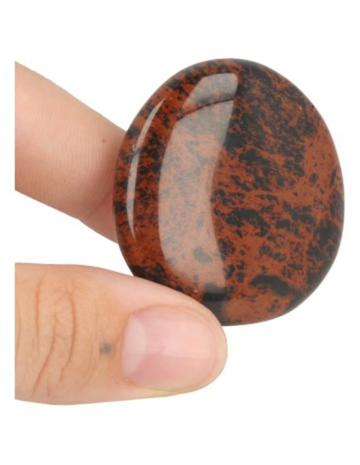 Obsidian ficksten, mahogny, 3 till 5 cm, Mexiko