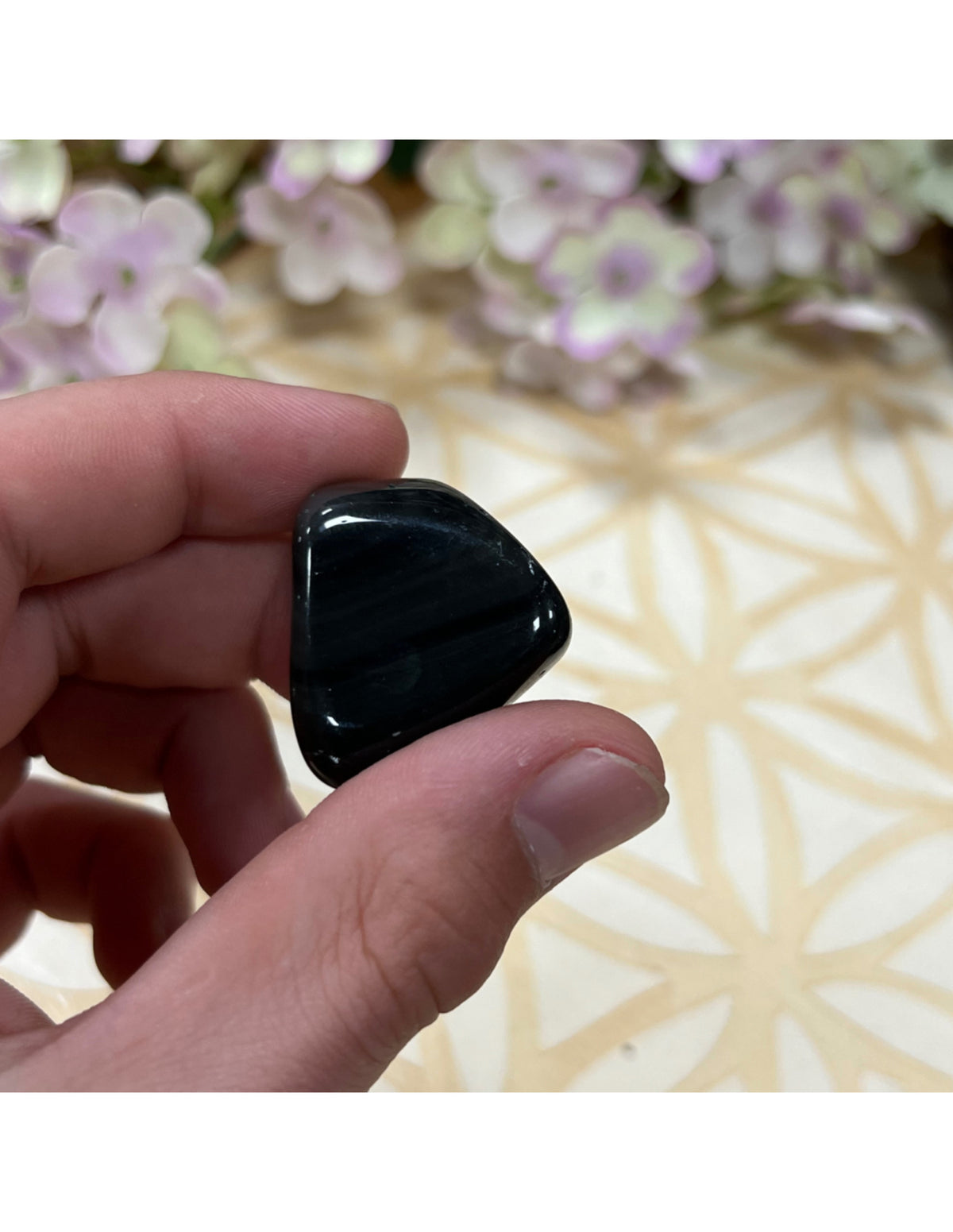 Obsidian trumlade stenar, regnbåge, 100 g