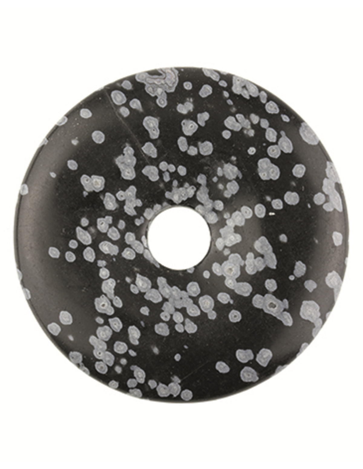 Obsidian donut, snöflinga, 30 mm, 20 g
